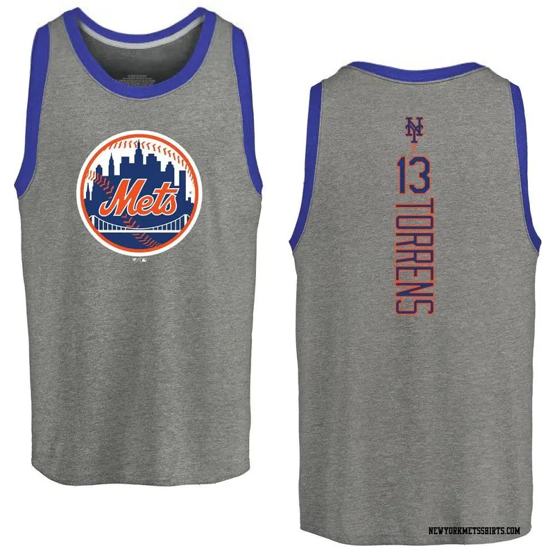 Men's New York Mets ＃13 Luis Torrens Ash Backer Tank Top