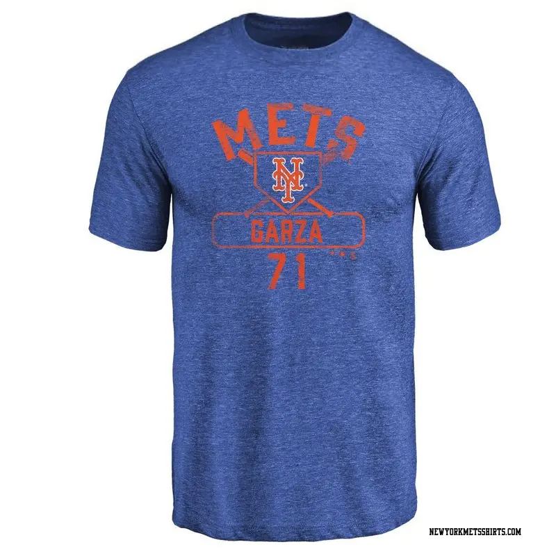 Men's New York Mets ＃71 Justin Garza Royal Base Runner T-Shirt