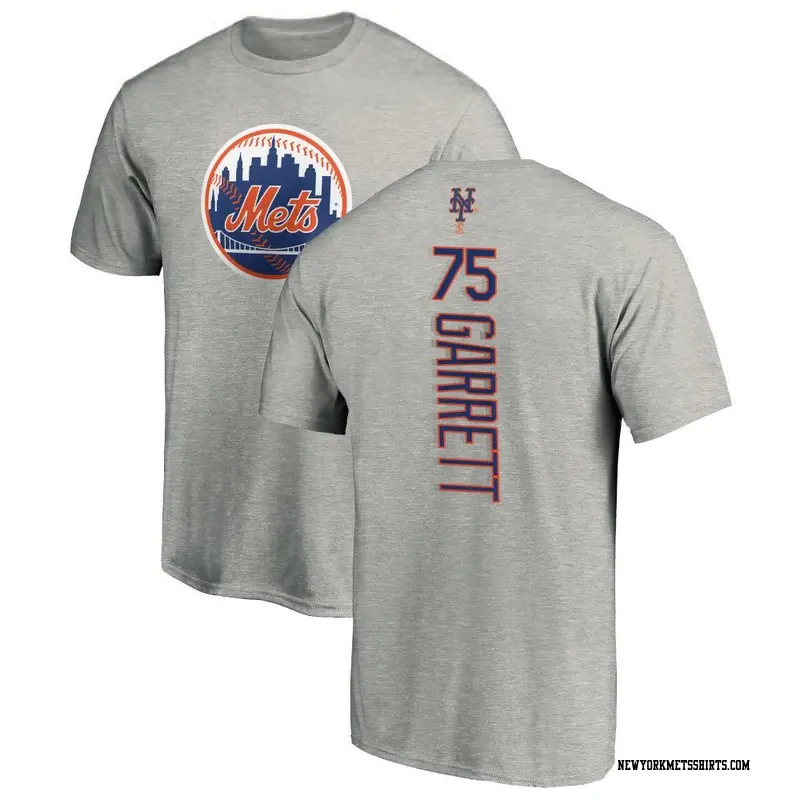 Men's New York Mets ＃75 Reed Garrett Ash Backer T-Shirt